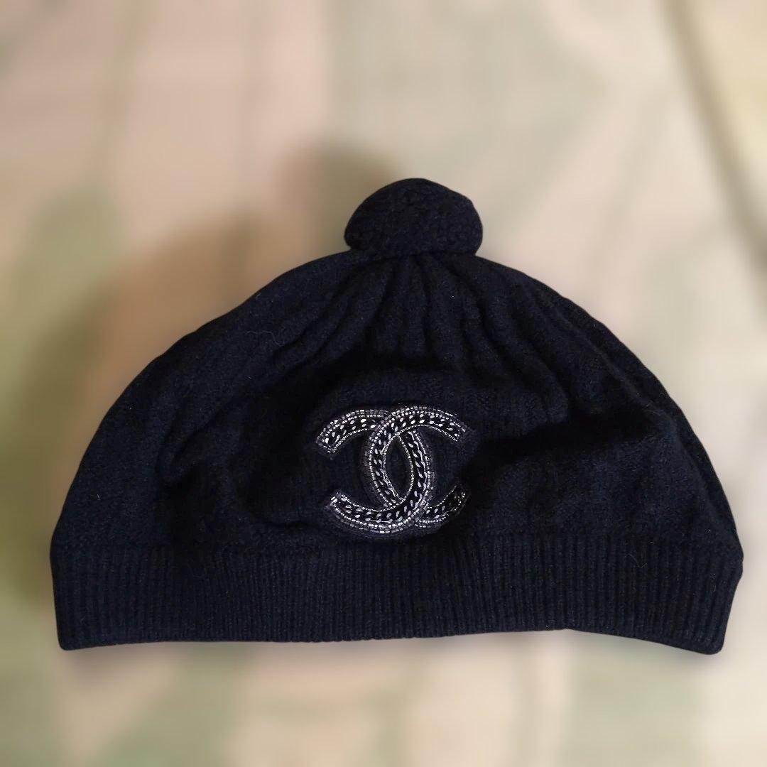 CHANEL ネイビー ビーニー