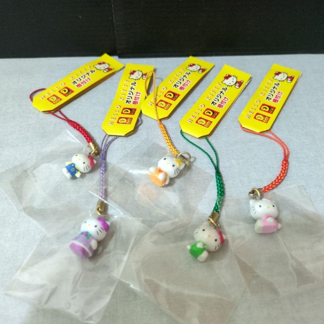 ハローキティ デイリーヤマザキオリジナル根付け 5個コンプセット