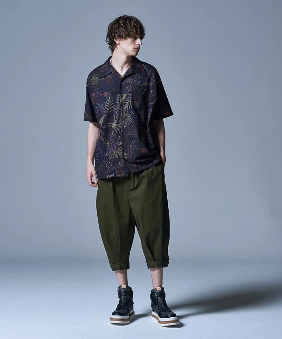 glamb Cropped Work Pants クロップドワークパンツ　カーキ