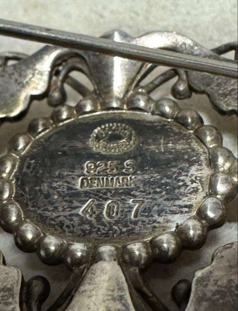 c*o様 北欧デンマーク　ヴィンテージ ジョージジェンセン　深い赤色。ブローチ4