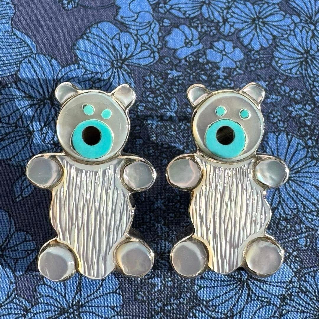 1990's ヴィンテージ　Ernest Leekela　テディベアー　ピアス