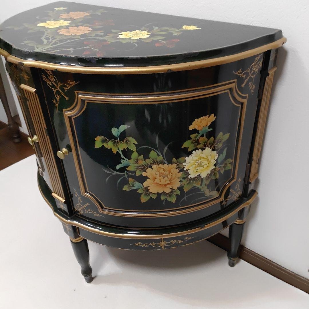 シノワズリ様式 ハンドペイント コンソール キャビネット 飾り棚 サイドボード