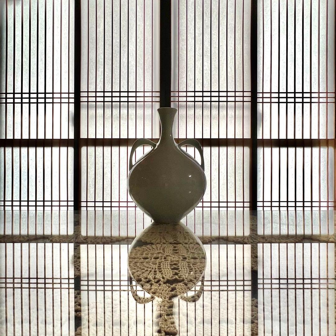 九谷焼 白磁 堂前忠正 作家もの 壺 つぼ 共箱 共布