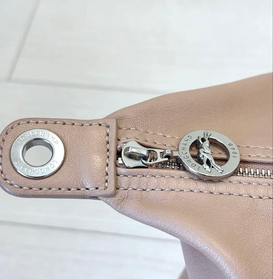 美品♡【ロンシャン】プリアージュキュイールL ベージュ