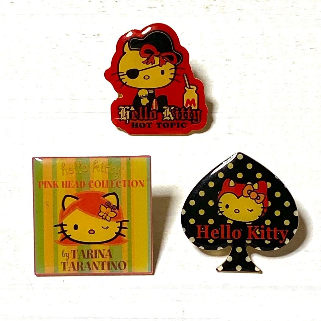 ハローキティ ピンバッジ 海外キティコラボ　いちご新聞　付録　サンリオ　希少