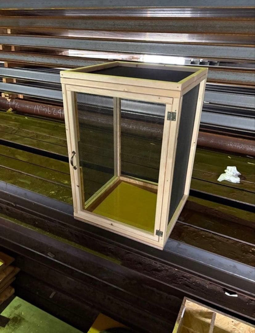 爬虫類ケージ　60×40×40 メッシュ　アクリル扉　カメレオン　ケージ　ペット