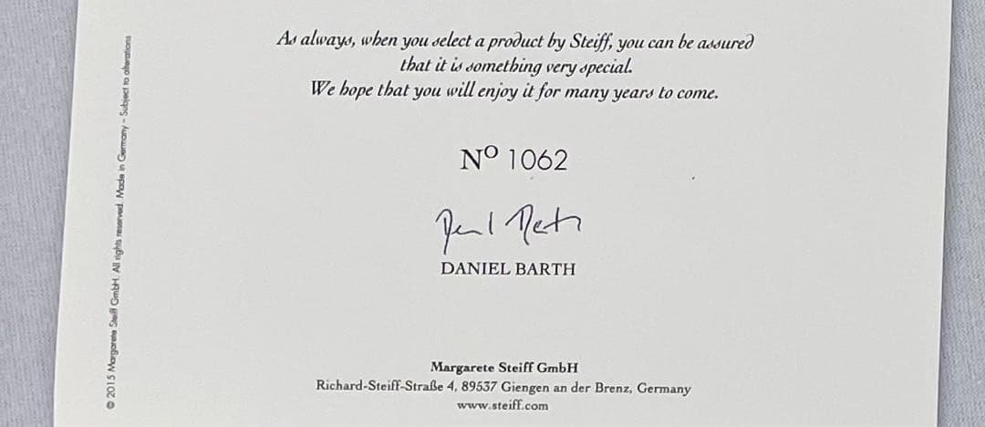 シュタイフ×初音ミク テディベア 新品・未使用品 美品