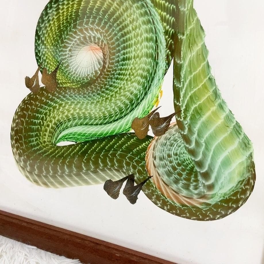 日光一筆龍 高瀬 縁起物 商売繁盛 昇龍 緑色 絵画 日本画 壁掛け 額入り