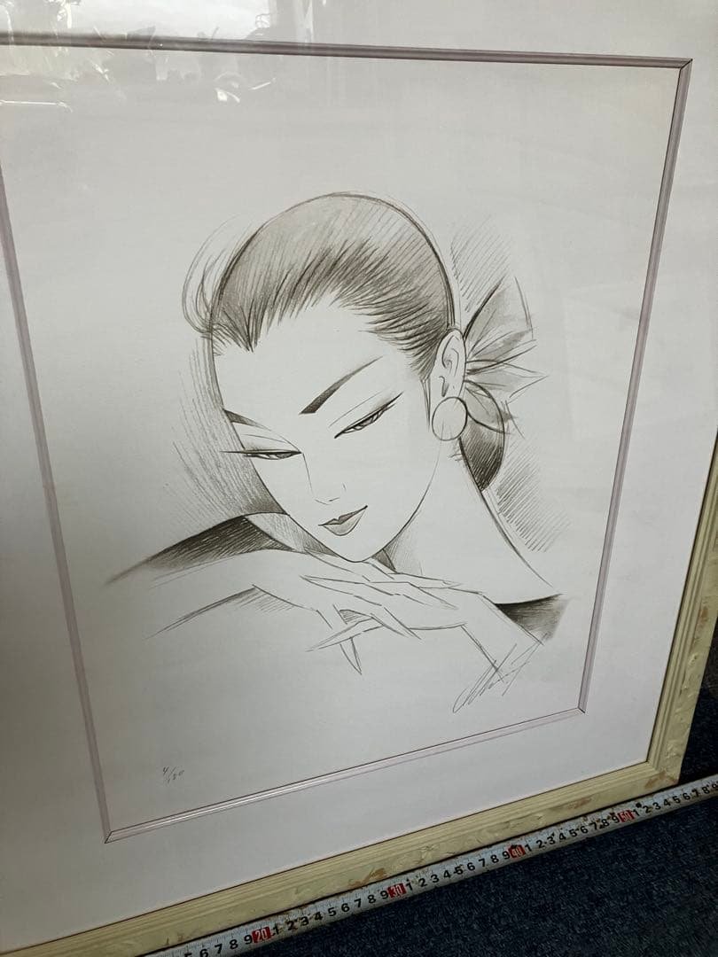 鶴田一郎　憂 4/180 リトグラフ