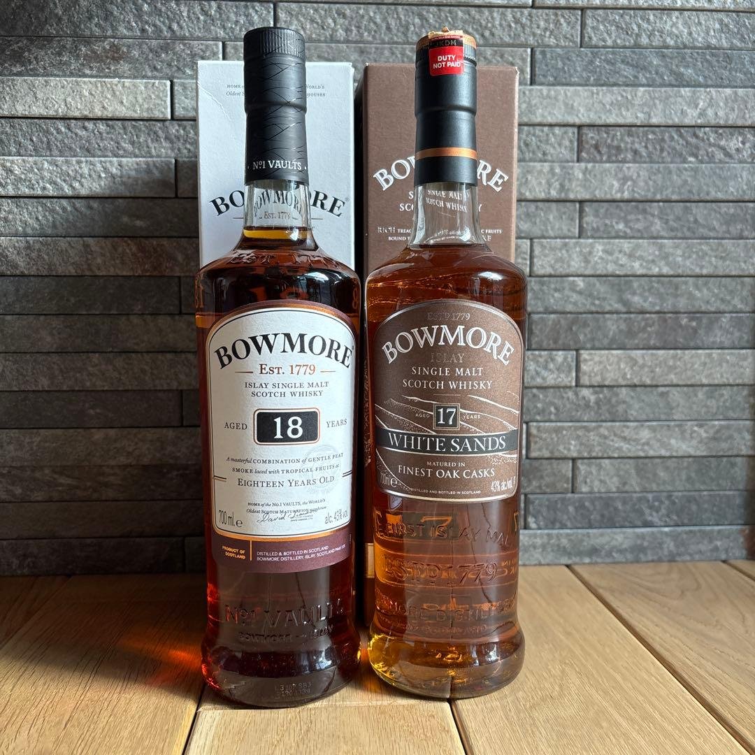 未開封BOWMORE 18年&17年Whitesands(希少) 2本セット