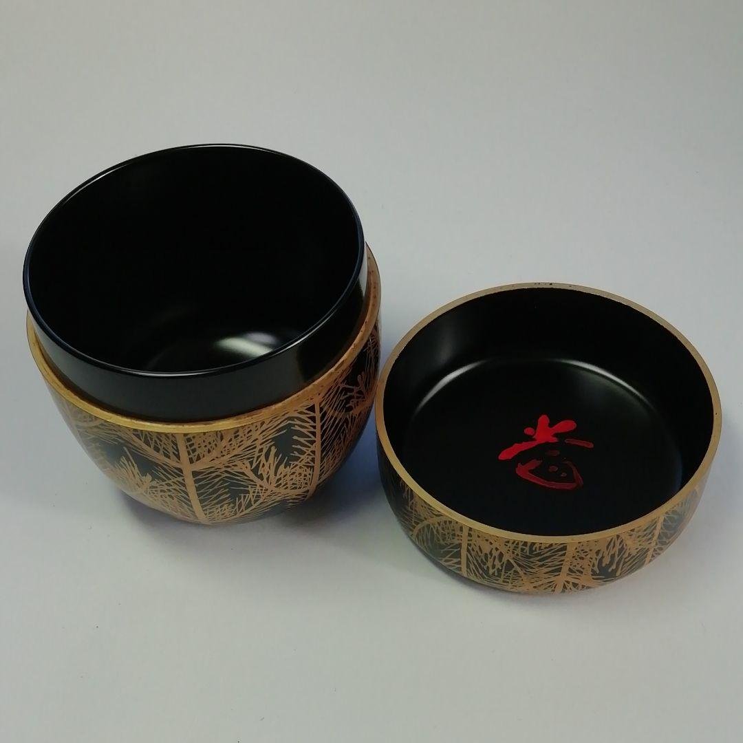 ★良漆造★柴野誡堂★花押★唐松蒔絵★中棗