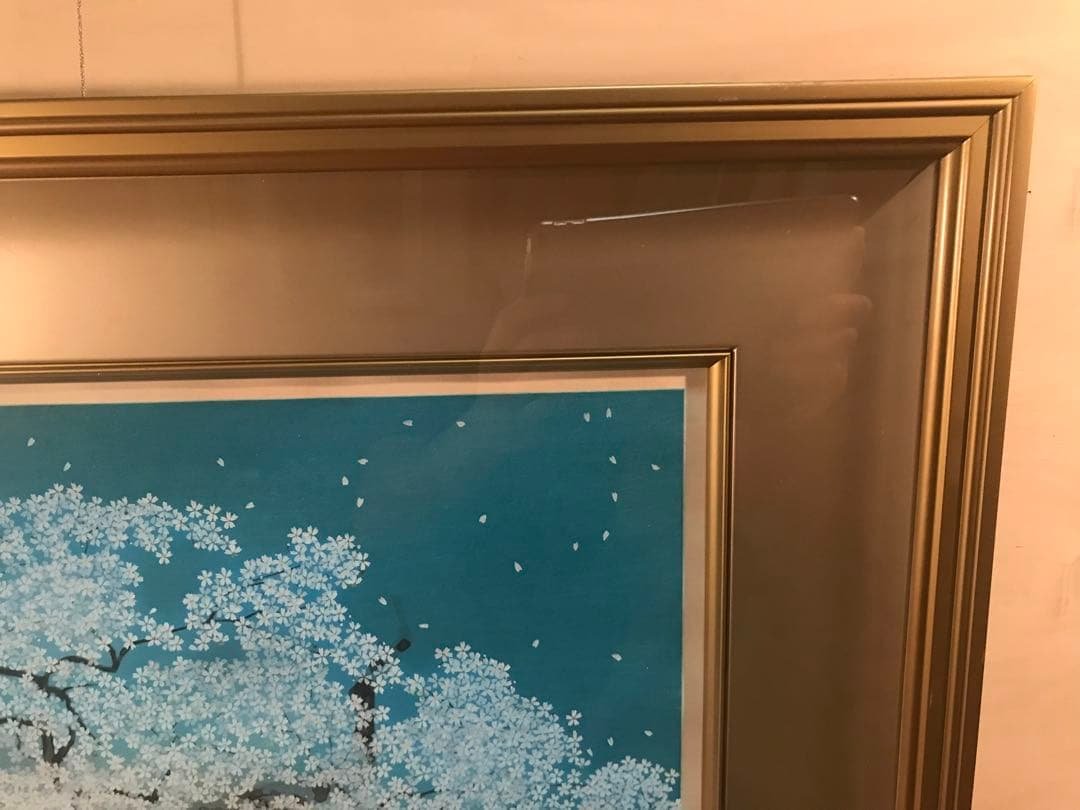 TUSAさま専用　中島千波「千歳櫻」　木版画　直筆サイン・作品証明シール有り