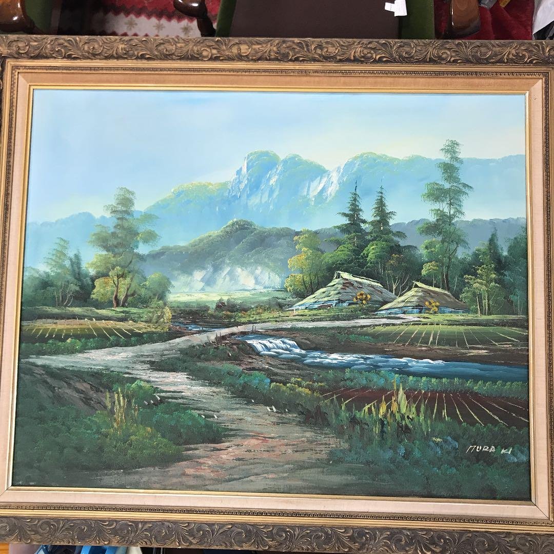 油彩画　肉筆　風景画　50号　作者　ムラキ