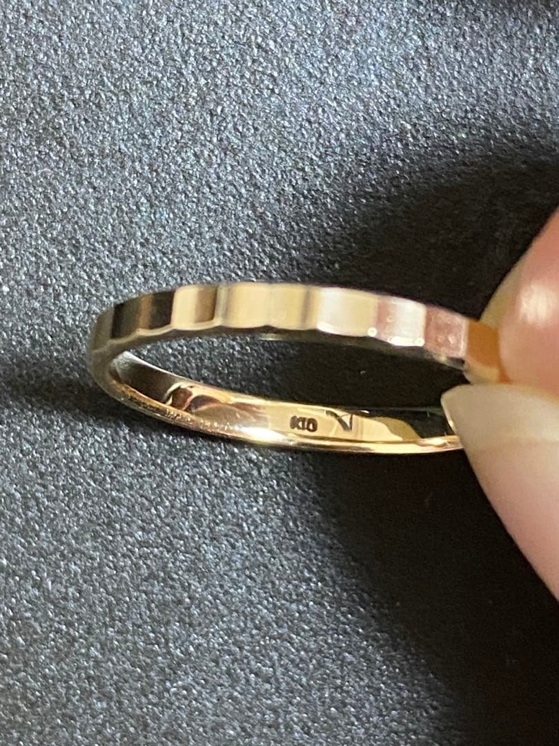 K10 地金リング 2本セット ゴールド