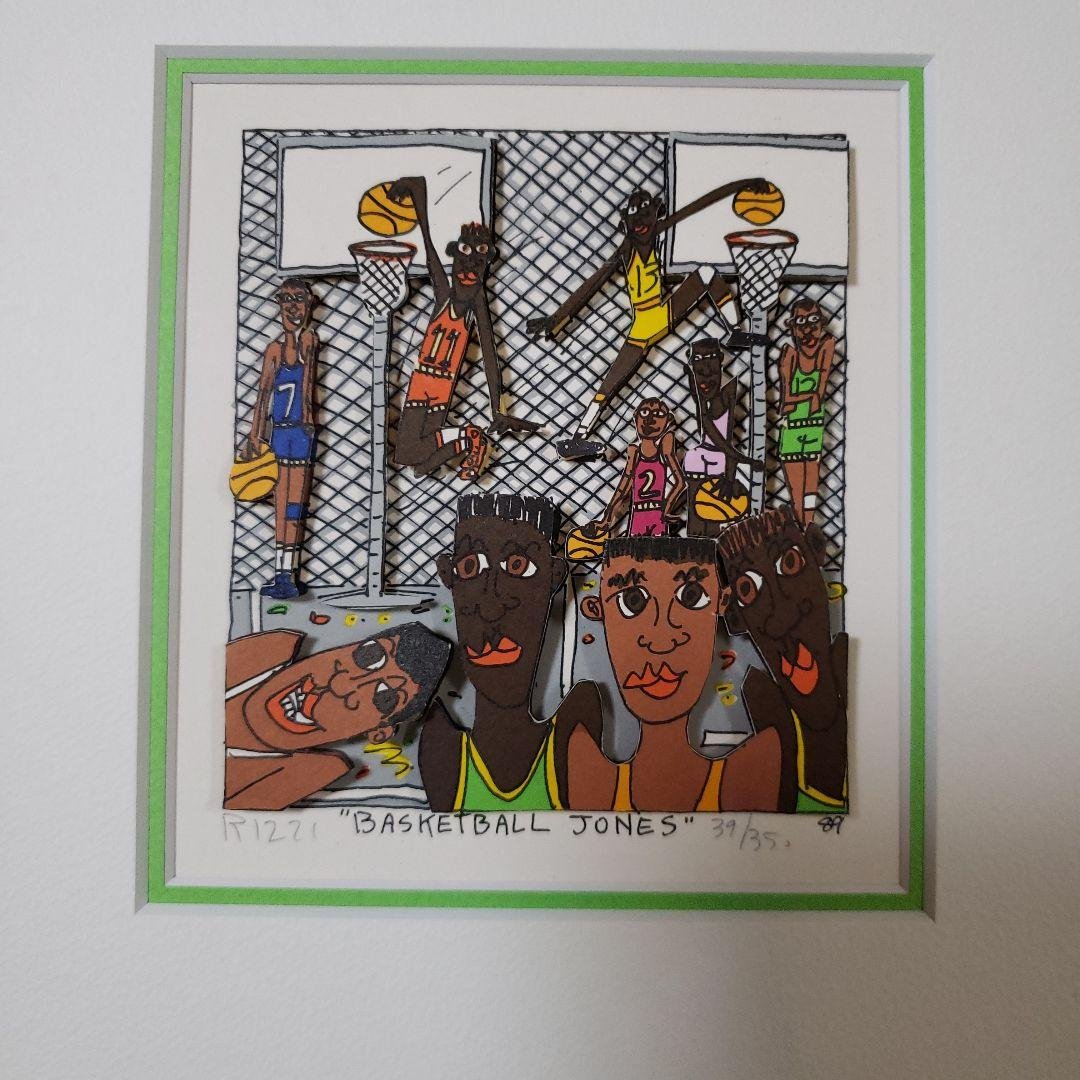 ジェームスリジィ　バスケットボール　3Dアート　james rizzi