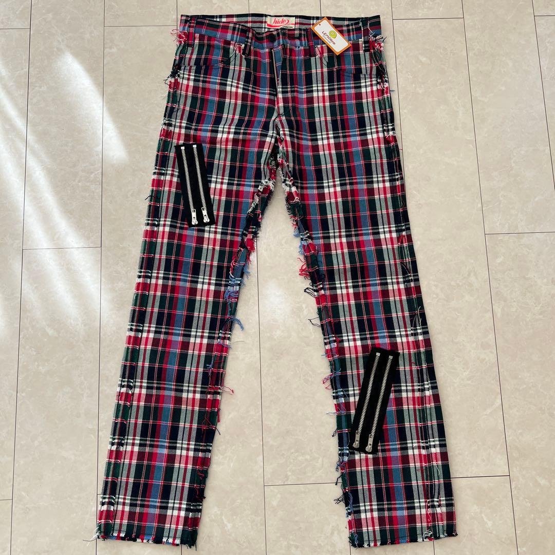 希少！新品hide チェック柄パンツ