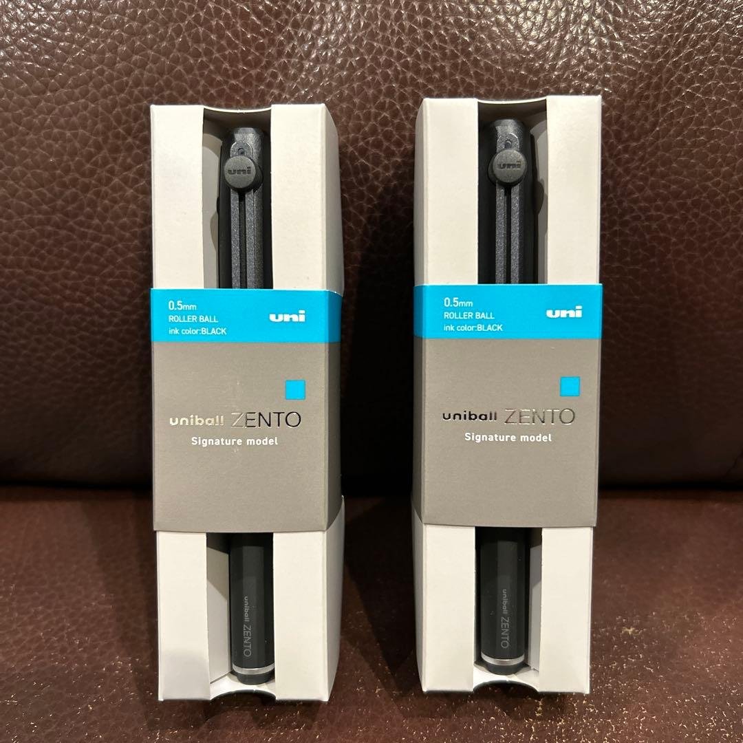 uni ZENTO ボールペン 0.5mm 黒 2本セット