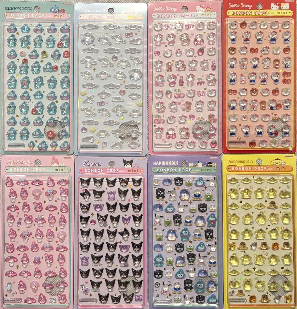 ボンボンドロップシール ミニ サンリオ 8枚セット