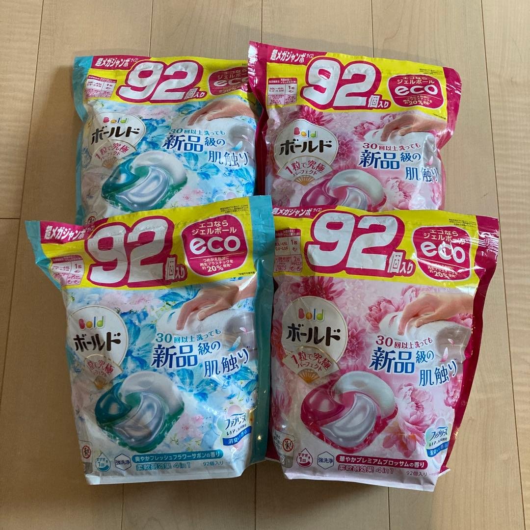 ボールド ジェルボール　プレミアムブロッサム　フラワーサボン　92個×4袋セット