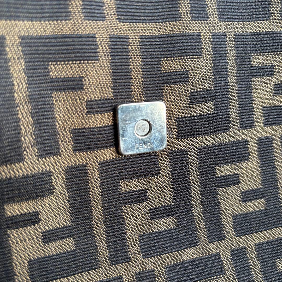 FENDI ズッカ FFロゴ キャンバス レザー ハンドバッグ トート