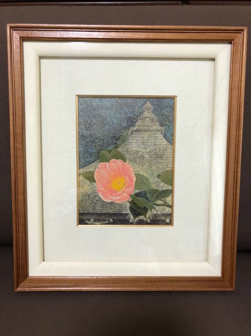 粒画 勝田幸男 椿と高山寺