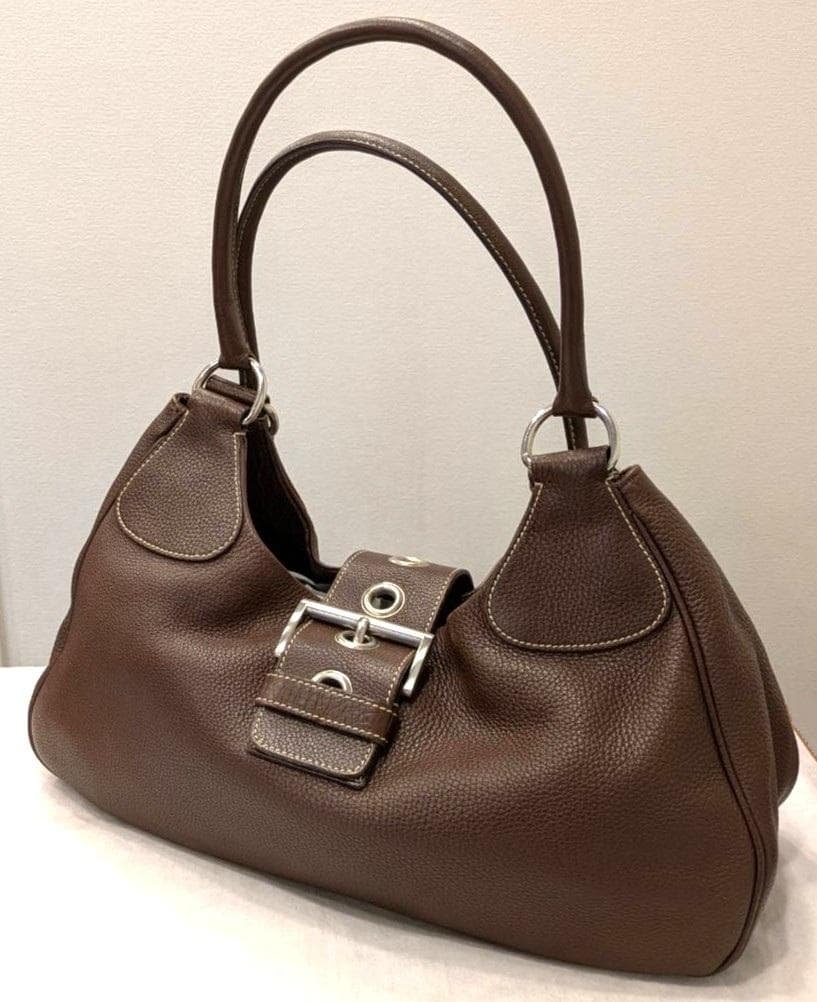 PRADA プラダ BR0828 ショルダーバッグ レザー CAFFE ブラウン
