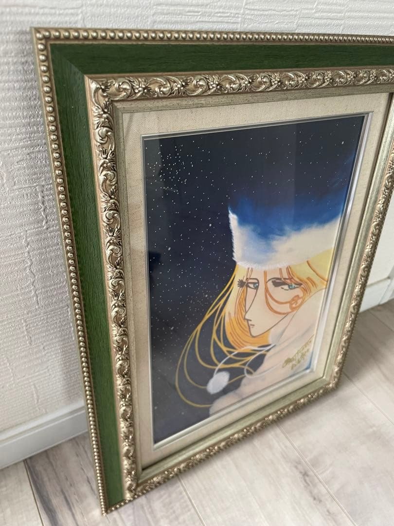 【F4号】手描き油彩 松本零士【銀河鉄道999】サイン有　模写　メーテル　絵画