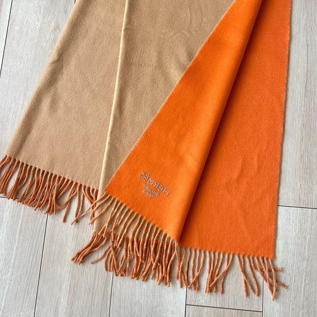 HERMES エルメス ダブルフェイス カシミヤ 大判ストール 新品未使用