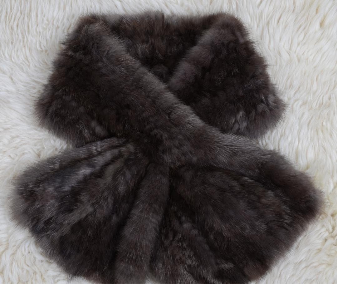 ◆新品限定◆上質なセーブル 編み込みマフラー/毛皮リアルファー セーブルファー