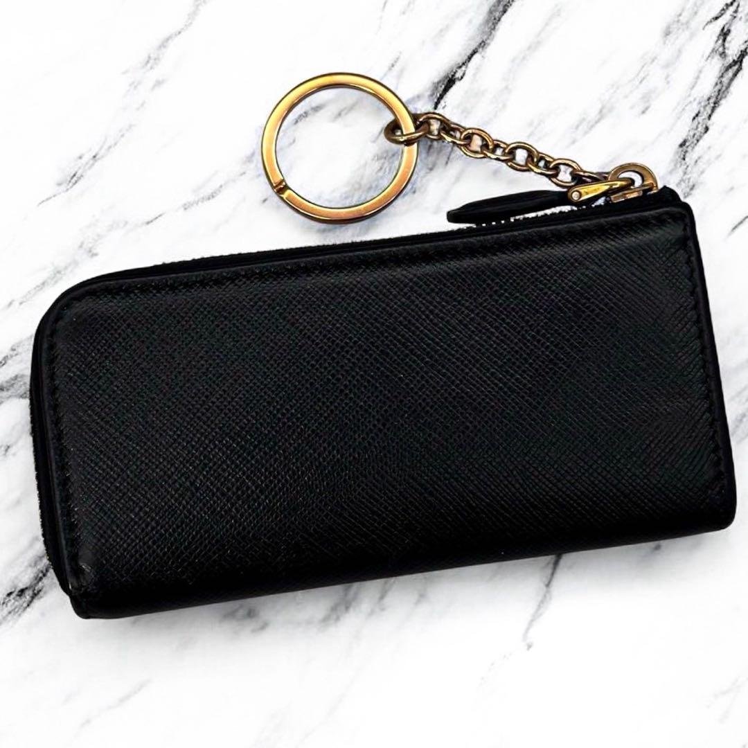 美品 プラダ サフィアーノ ケース 小銭入れ キーケース コンパクト 財布