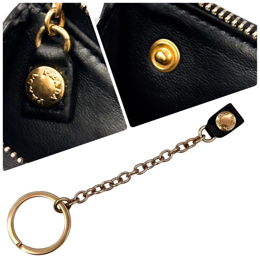 美品 プラダ サフィアーノ ケース 小銭入れ キーケース コンパクト 財布