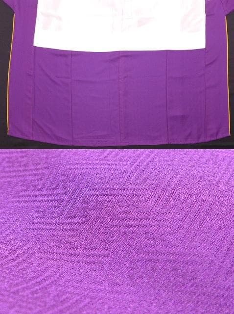 特選レア！辻が花地文 一つ紋無地 振袖 紫★６点フルセット 正絹★159/66