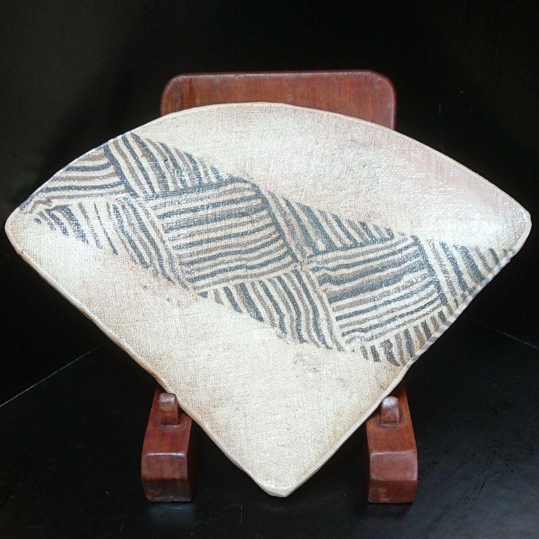 初代 双鶴 作 練込 皿