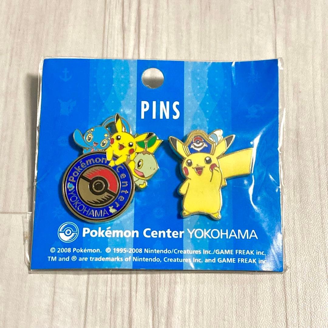 ポケモンセンター 2008 ヨコハマ ロゴピンズ ピカチュウ ナエトル マナフィ