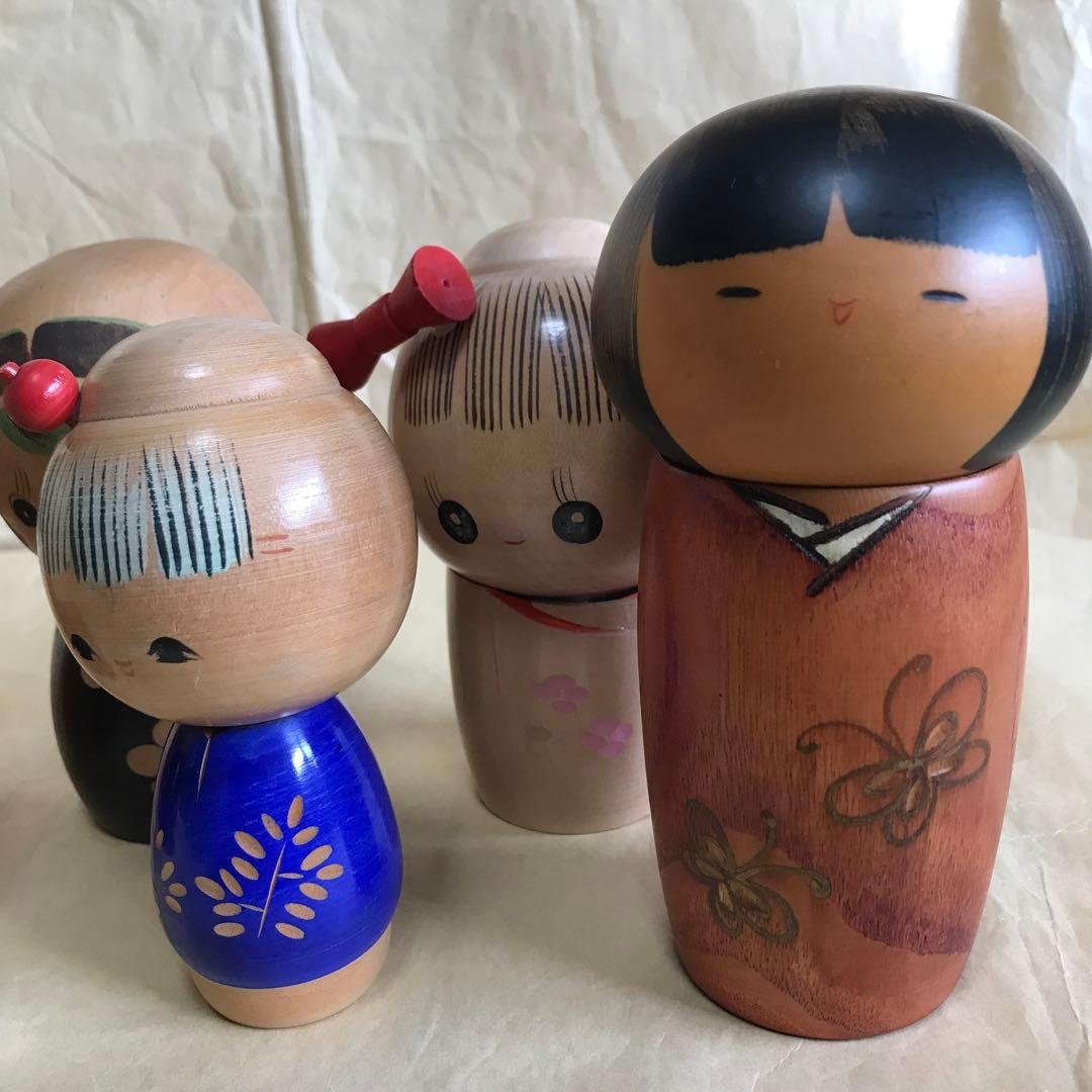 こけしセット民芸品　置物　日本　人形　伝統工芸品　インテリア こけし
