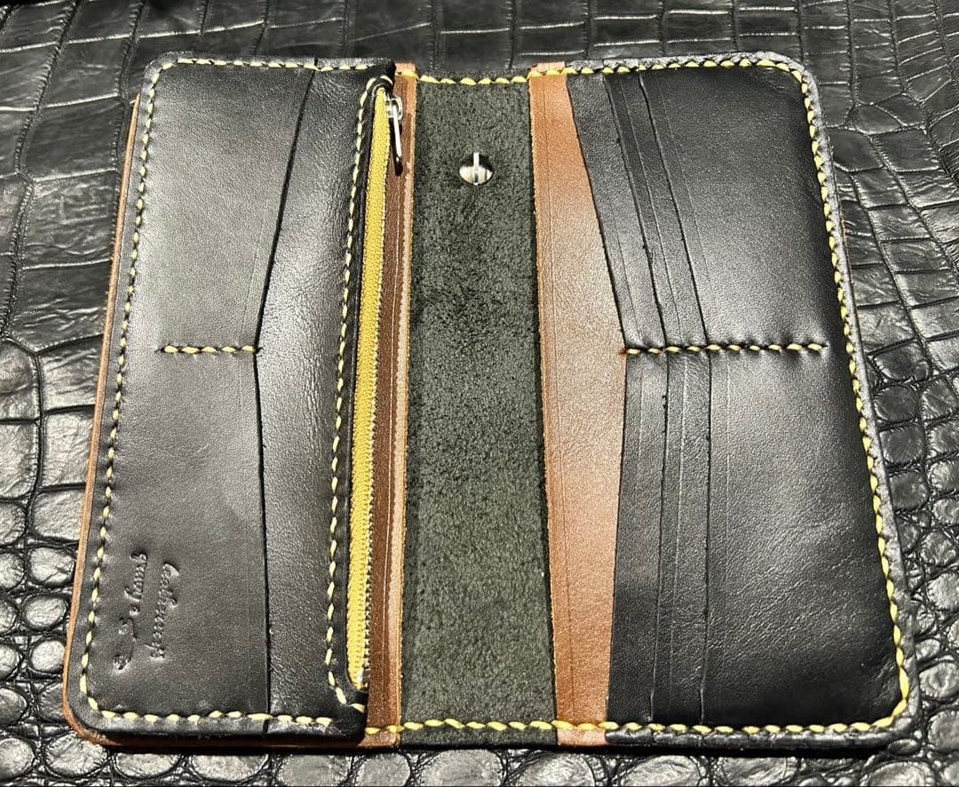 栃木レザー長財布 Gravy Leather ハンドメイド 高級ロングウォレット