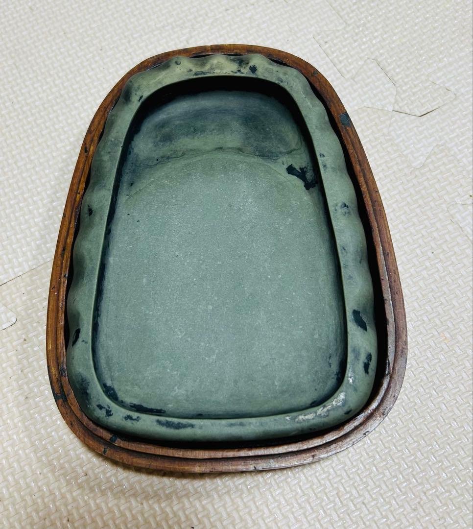 中国 古硯　清時代　緑端渓硯　書道具