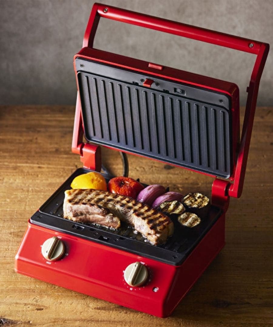 【新品未使用品】グリルサンドメーカー　ダブル　レッド　値下げ