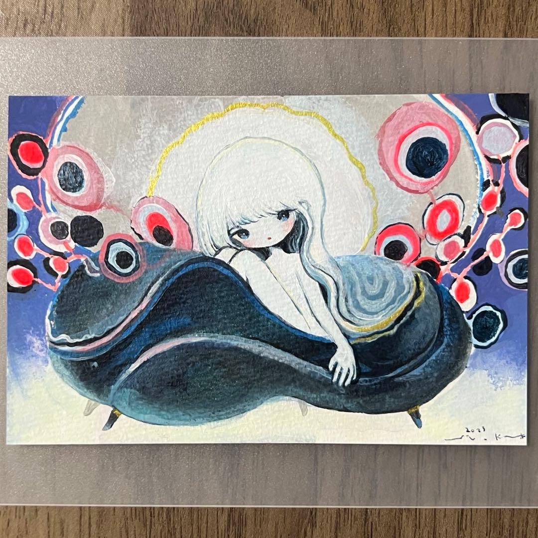 黄菊しーく 水彩画 原画 2023年 si_ku