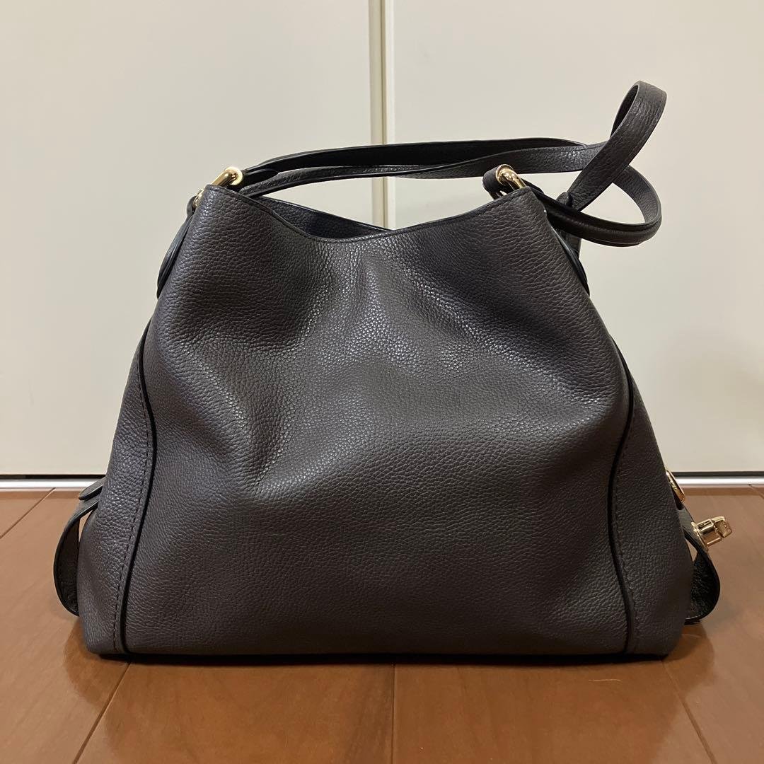 COACH エディ31 ペブルドレザー ショルダーバッグ
