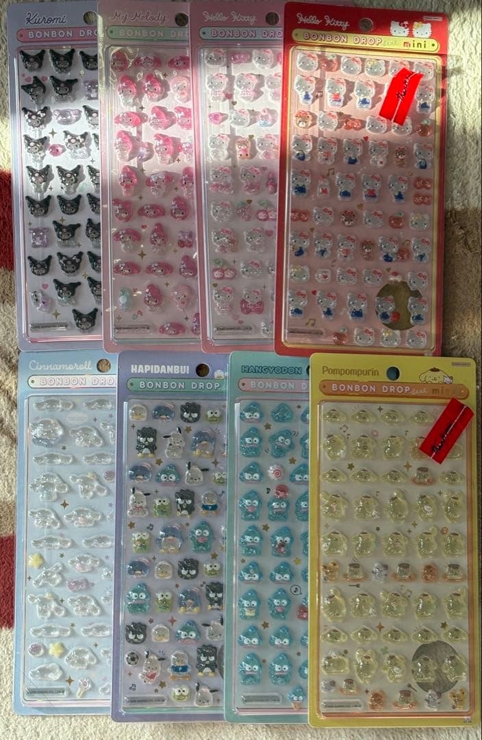 サンリオ　ボンボンドロップシール　ミニ　はぴだんぶい　プリン　キティー　正規品